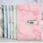 А5 мраморная текстура записная книжка парольный замок записная книжка s кожаный блокнот повестка дня недели дневник месяц школа планирования канцелярские принадлежности подарок