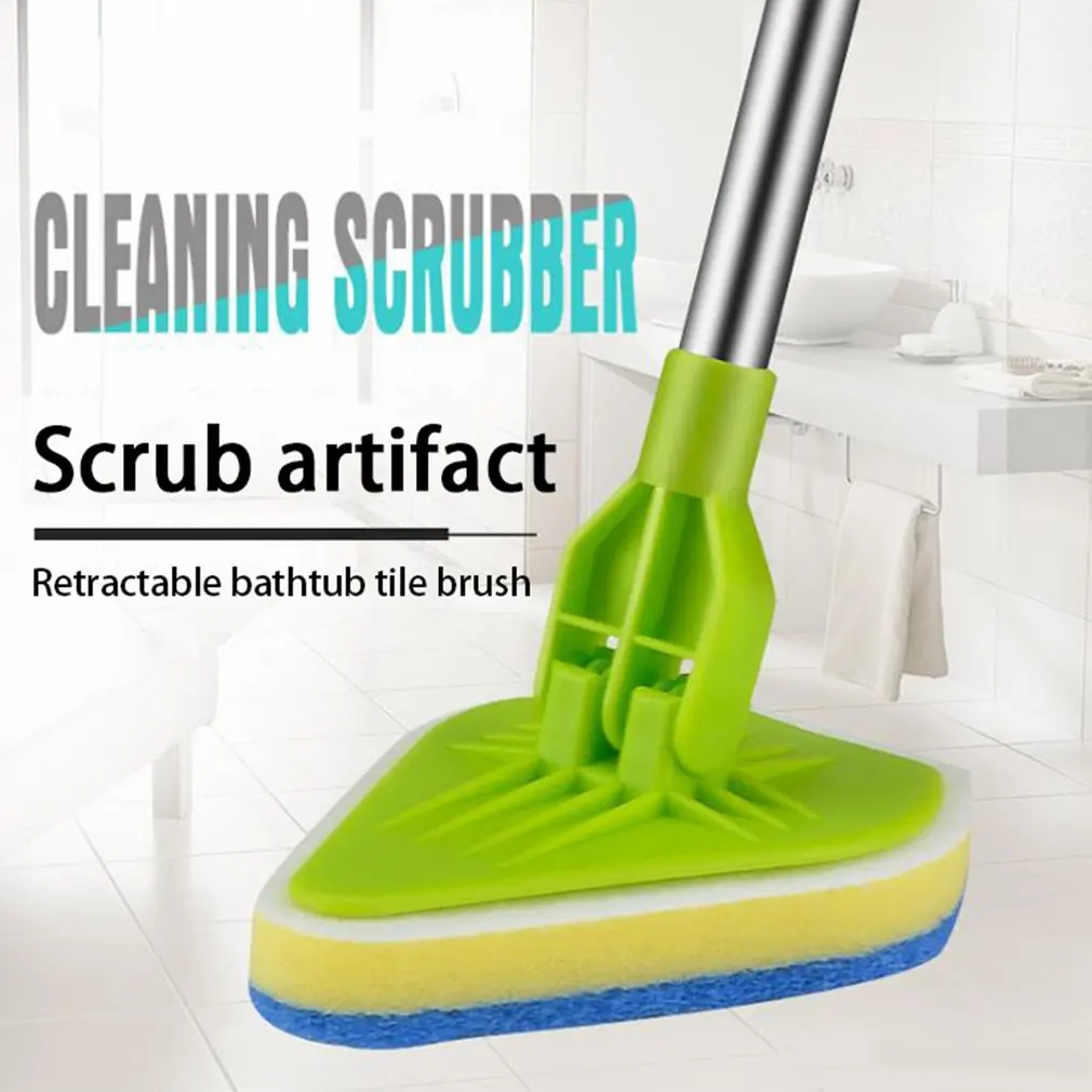 

Cleaning Brush Tub And Tile Scrubber Brush Sponge Extendable Long Lightweight Handle Detachable Stiff Bristles Scrub Brush