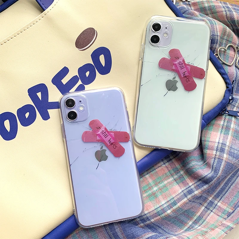 

Intro Band-aid Soft TPU Silicone Phone Case for IPhone 11 Pro Max XR XS Max 6S 8 7 Plus Case Cases for Girls Shockproof Cover
