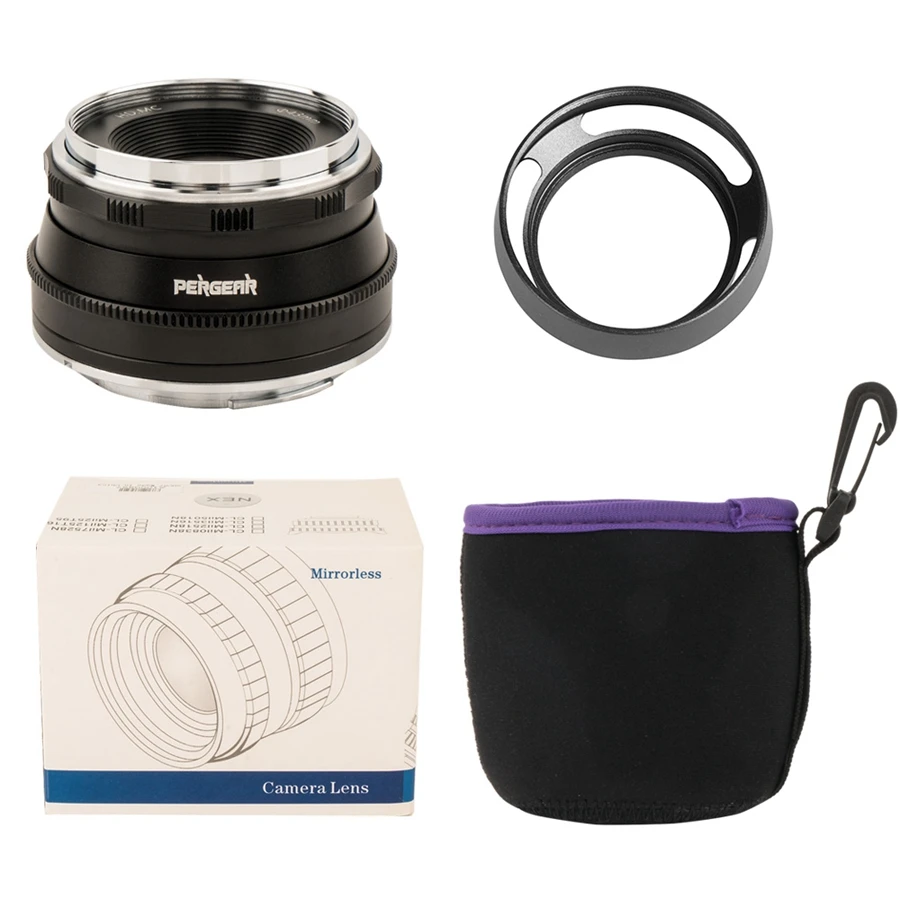 

Pergear 25mm f1.8 Prime Lens to All Single Series for Sony E Mount for Fuji Mount Micro 4/3 Camera A7 A7II A7R A6500 A6300 A6400