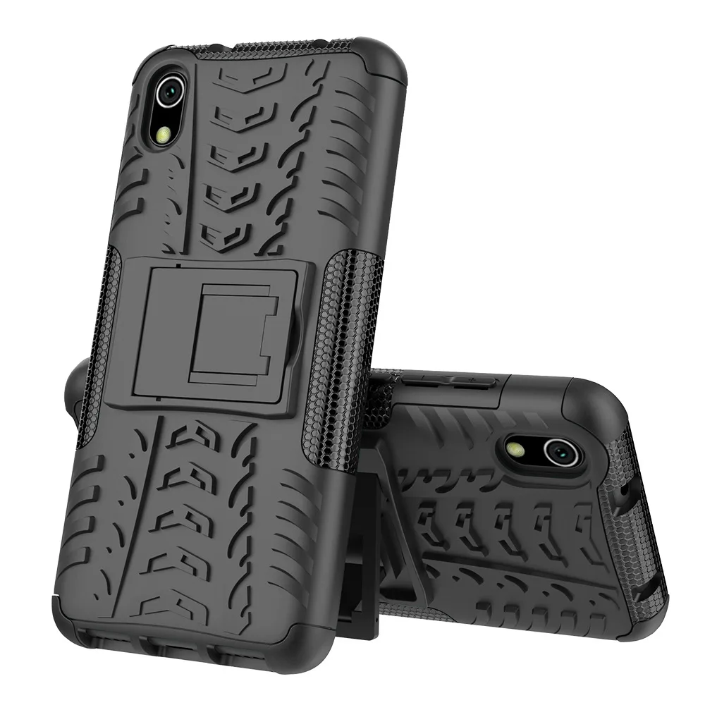 Чехол для Xiaomi Redmi 7A бронированный прочный двухслойный противоударный жесткий