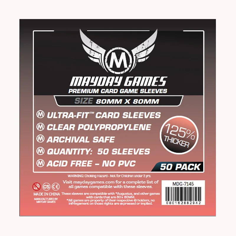 50 шт./пакет карточная игра Mayday рукав 125% толще 80*80 мм квадратный Размеры Высокое
