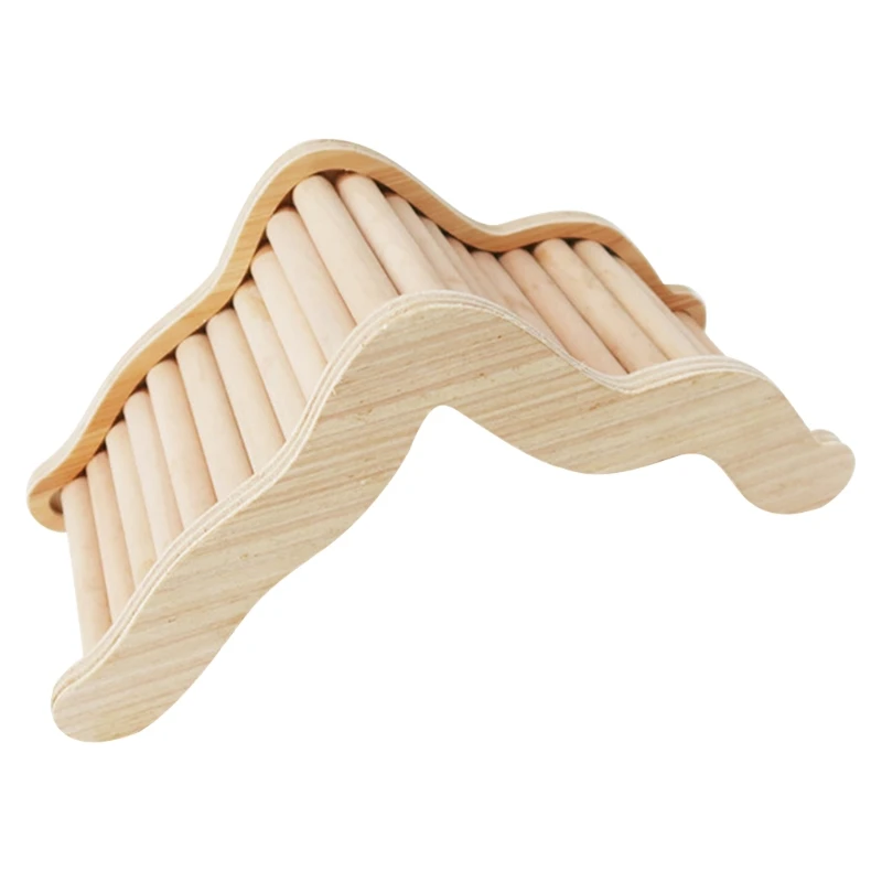 

Wooden Climbing Ladder Ramp Bridge Chew Toys Multifunctional Wood Hideout