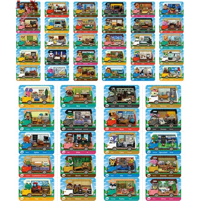 

50pcs Series Card Animal Croxxing New Leaf Work For Ns Switch Ntag215 Chip NFC Tag House Card RV Mini Card