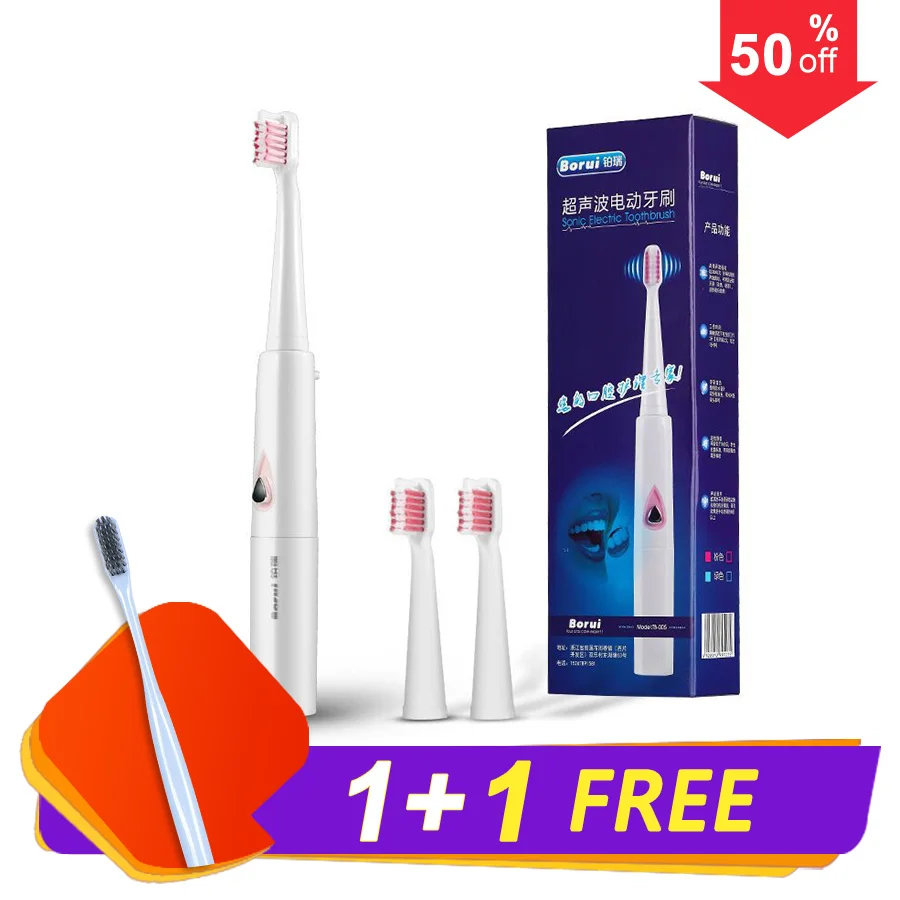 LAIKOU Electric Toothbrush Teeth Brush Dental Brush Sonic Wave Chip Toothbrush Head Replaceable Teeth Whitening Healthy battery