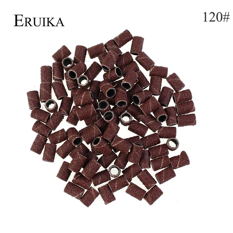 ERUIKA 100 шт./упак. ногтей шлифовальные ленты Электрический Фрезер, маникюрные Фрезы Биты-аксессуары многоразового шлифовальный замена и нейл-арта