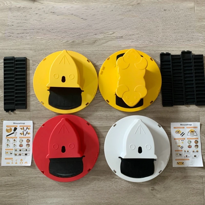 Trampa para ratones inteligente reutilizable, con reinicio autom&aacute;tico, para interior y exterior, con tapa de cubo de pl&aacute;stico-0
