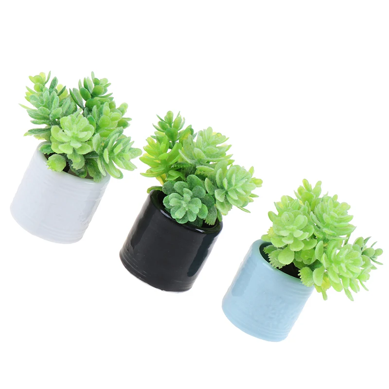 

Miniature Fake Plant Flower ceramics Bottle Flower Arrangement Dollhouse Furniture Miniatures 1:12 Accessories