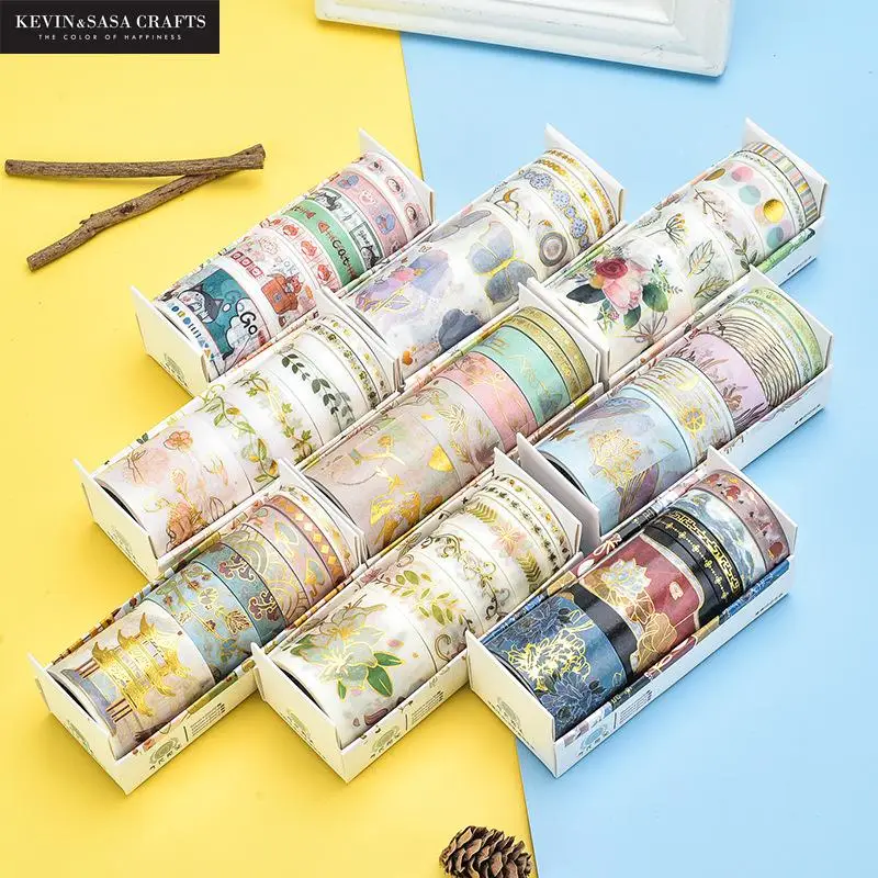 

6rolls/set Foil Washi Tape Gift Set School Supplies Masking Tape Stationery Gift Back To School Presented By Kevin&sasa Crafts