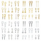 Женские серьги-кольца из серебра 925 пробы, с геометрическим рисунком