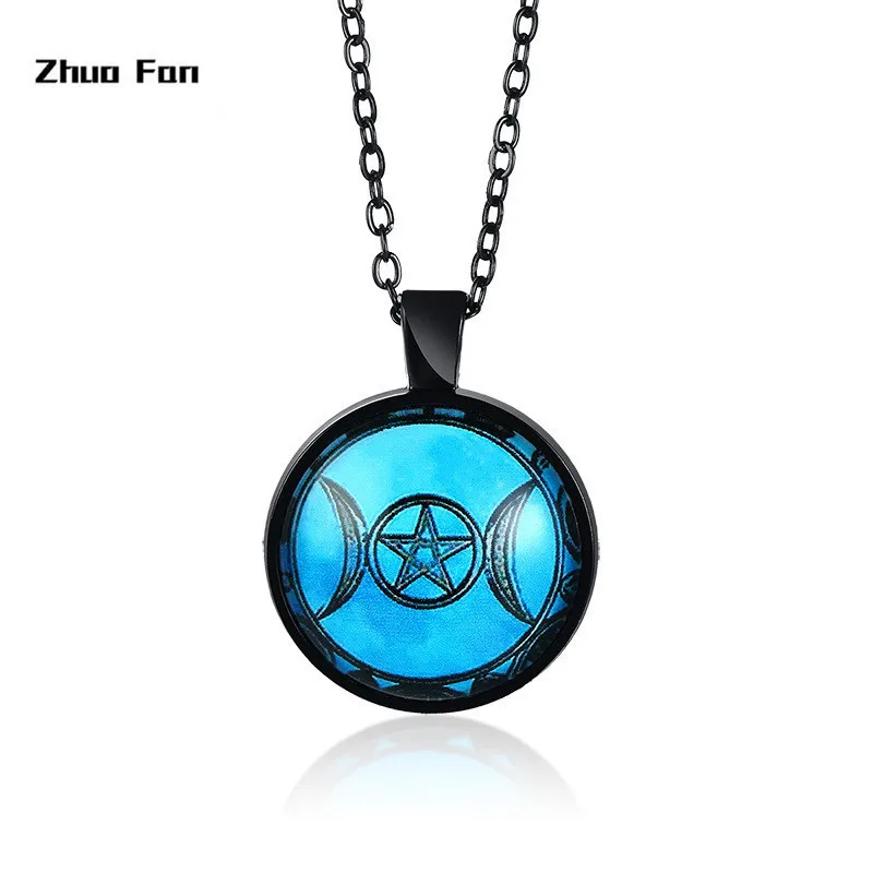 Новинка 2020 богини с кулоном в виде тройной Луны ожерелье пятиконечной звезды