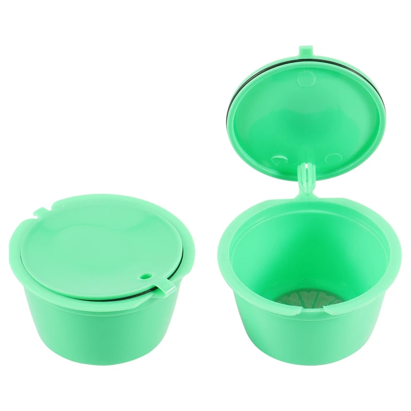

1Set Refillable Coffee Capsules Pods Reusable Coffee Filter Plastic with Spoon Brush High Quality