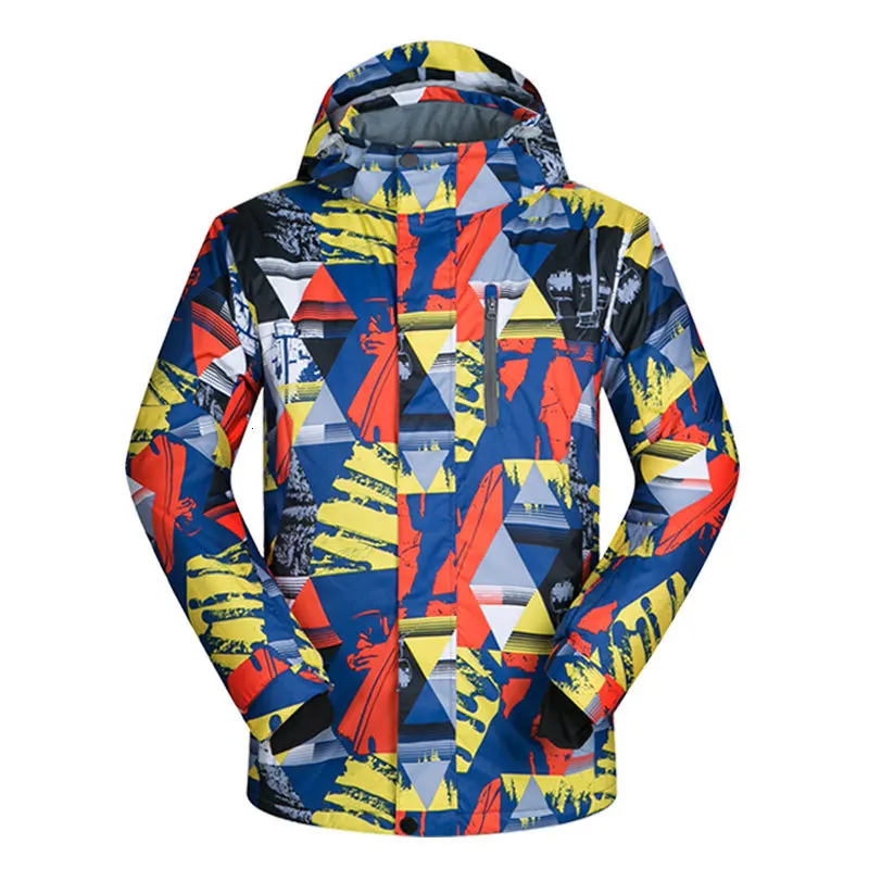 Мужские лыжные куртки ветрозащитная Водонепроницаемая термокуртка с капюшоном
