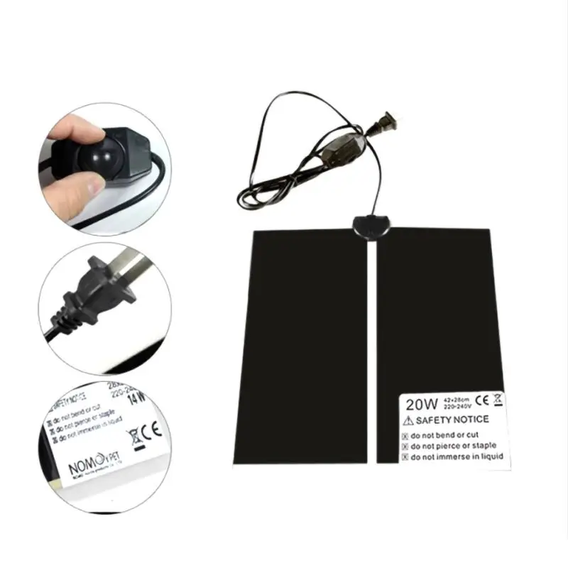 Черепаха Змея Ящерица 7-45 Вт электрическая грелка для рептилий настраиваемый