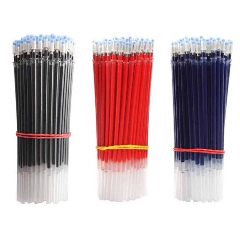 10 шт. 0 5 мм синего цвета с черными чернилами гелевая ручка стержень со стираемыми