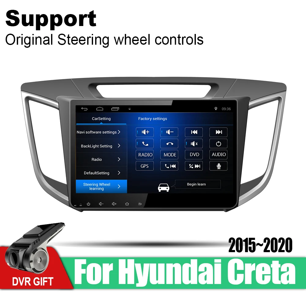 Автомобильный мультимедийный плеер ZaiXi Android с GPS для Hyundai Creta 2015 ~ 2020 автомобильная