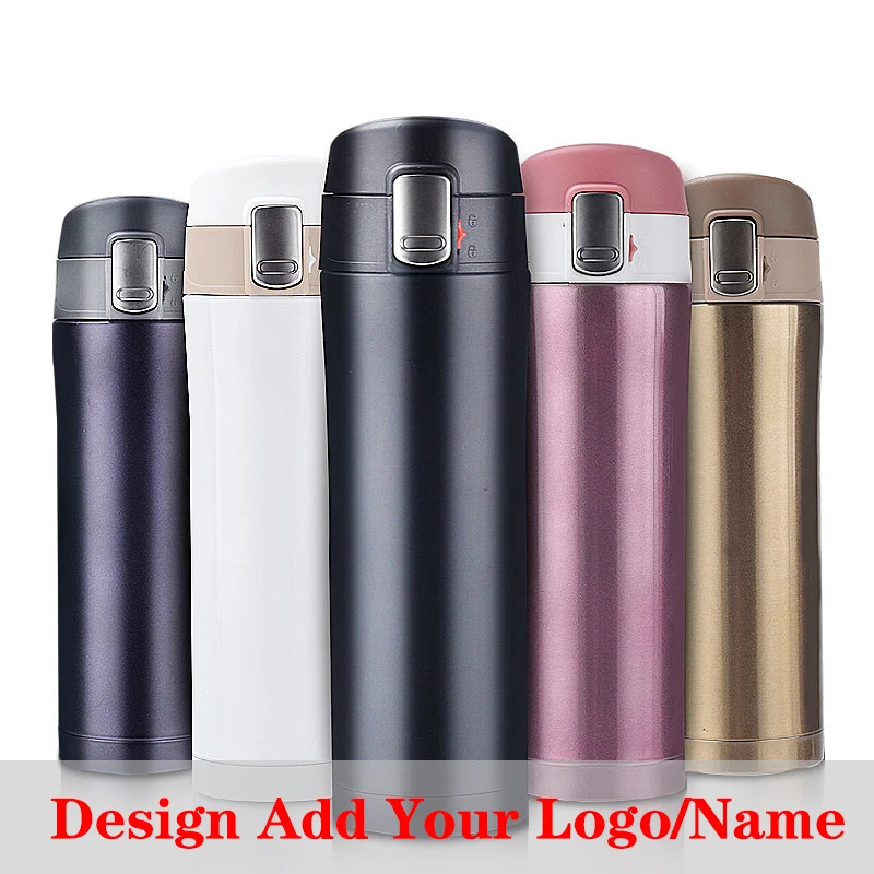 Термос из нержавеющей стали с двойными стенками и логотипом на заказ термос