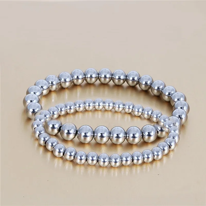 Парные ювелирные изделия из нержавеющей стали браслеты с шармами и бусинами