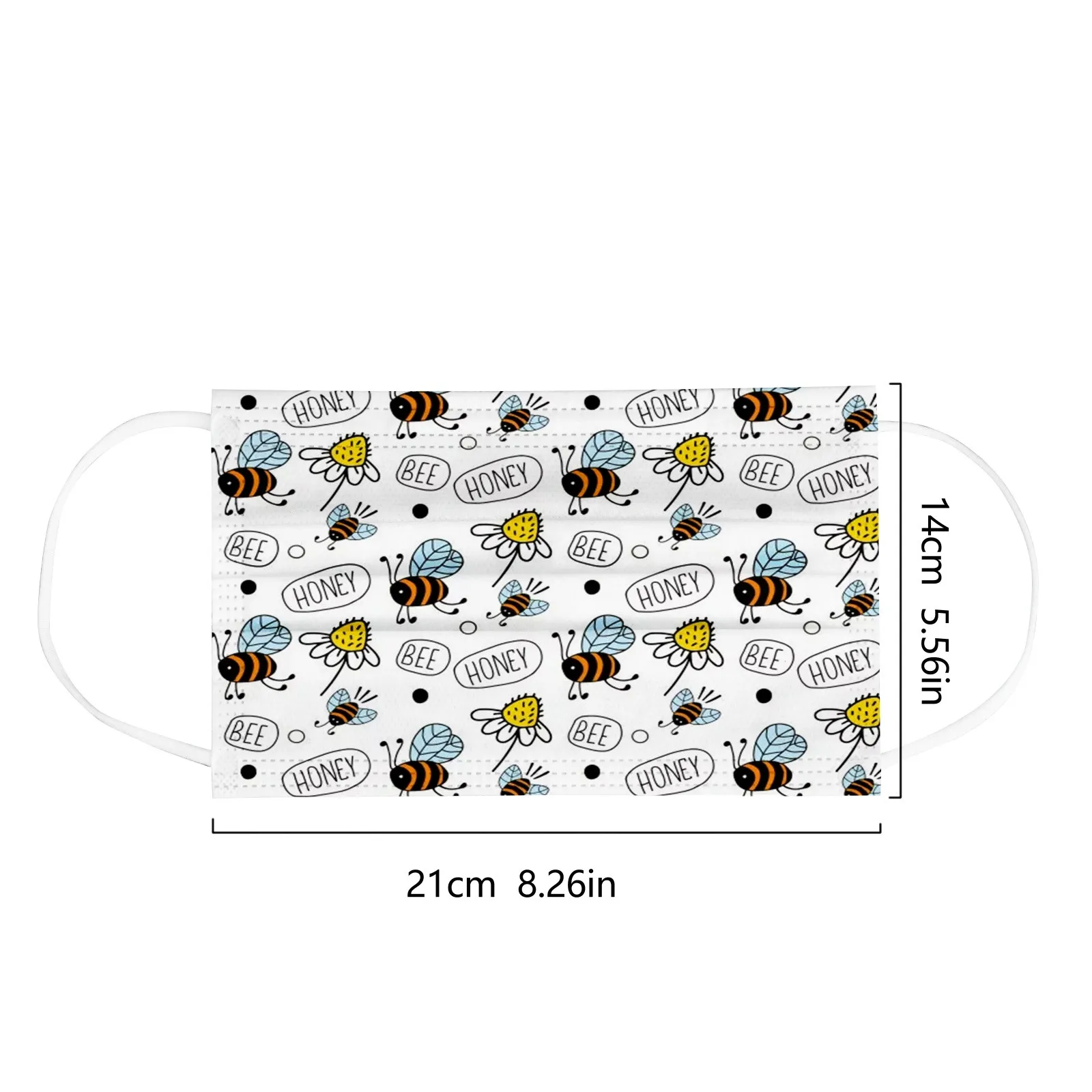 

World Bee Day Printed Masks Adult Face Mask Disposable Lovely Cute Mouth Mask Mascarillas Mascara Mouth Cap Masque 50-100pcs