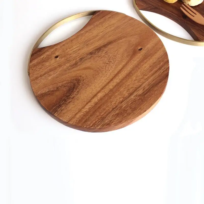 

Solid Wood Fruit Cutting Board Wooden Cutting Board Kitchen Household Round Chopping Blocks Easy To Store
