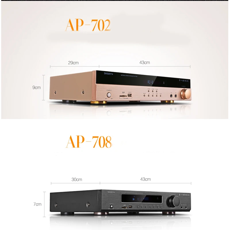 Kaolanhon 220V 550W 700W AP-702/8 4,0 Bluetooth усилитель домашний кинотеатр цифровой усилитель тв-карта APE Dolby 5,1 канал с SDUSB