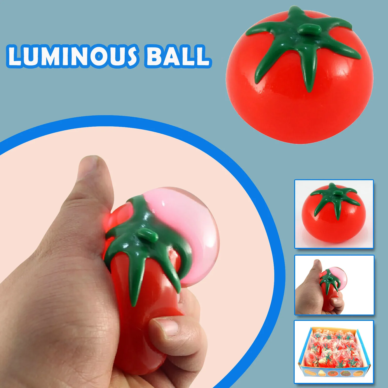 

Splat Tomato Fidget Toys Stress Sticky Balls Slow Rising Squishy Ball Anti-stress Figet Squishies Throw Toys Adult Kids Brinqued