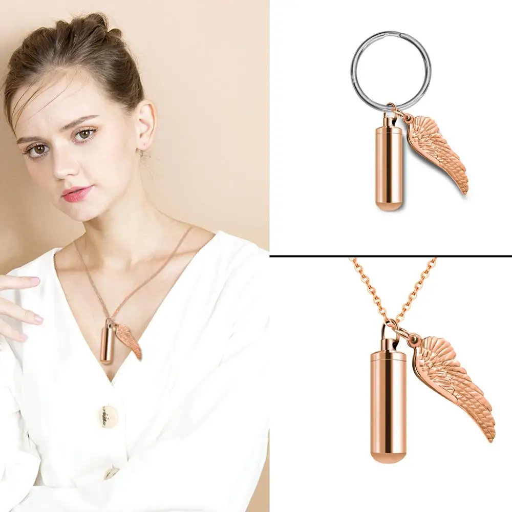 Флакон для духов женщин sotis подвеска в виде крыльев Ангела из розового золота