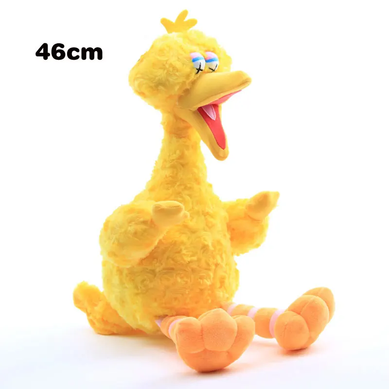 46cm 24-48 см мультфильм Улица Сезам плюшевая игрушка кукла эльмо Монстры большая птица Зои Берт фигурка плюшевые мягкие игрушки Детский подарок на день рождения - Color: 46cm