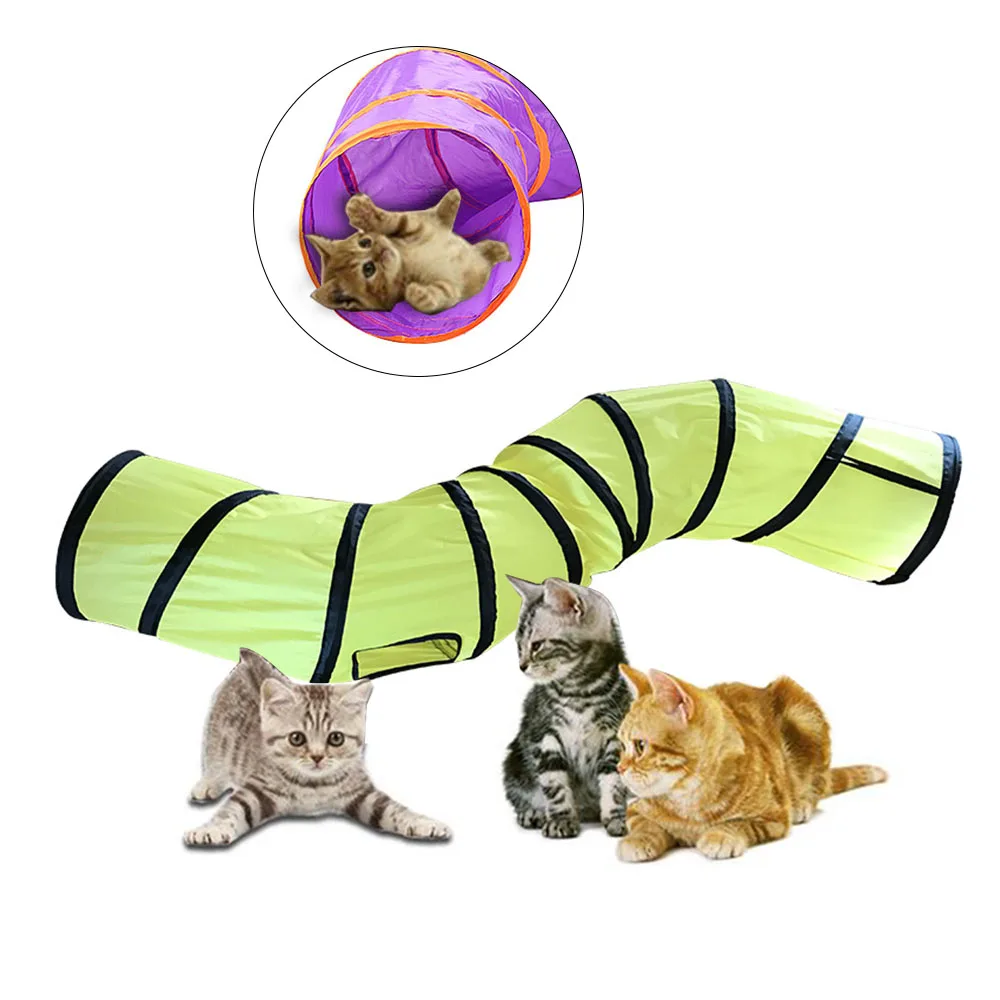 Лидер продаж S-образный складной туннель для домашних животных 3 цвета игрушка