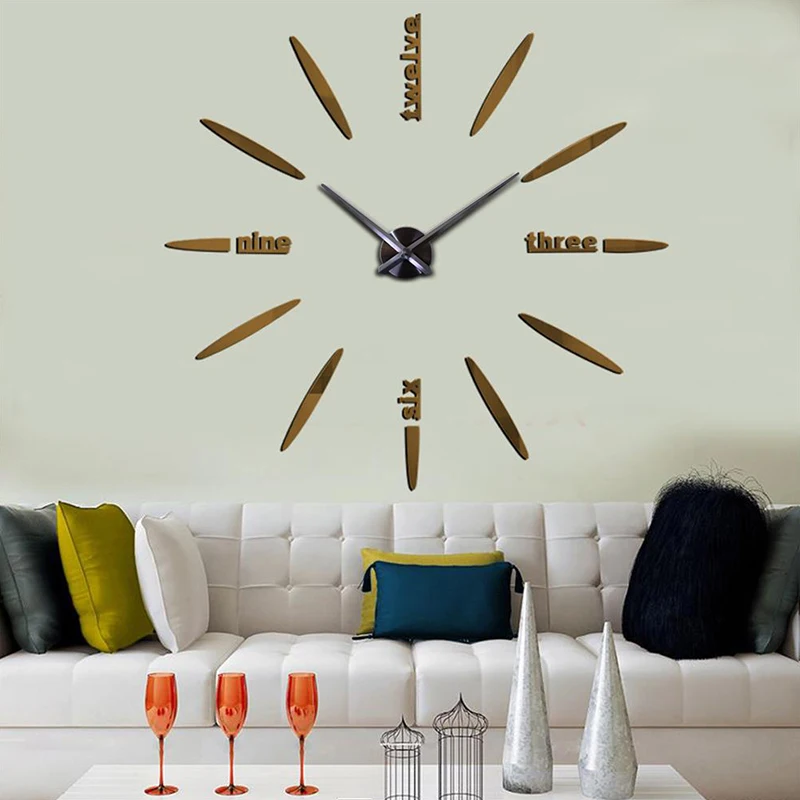 2020 &quotсделай сам&quot большие часы в современном стиле настенные наклейка на стену