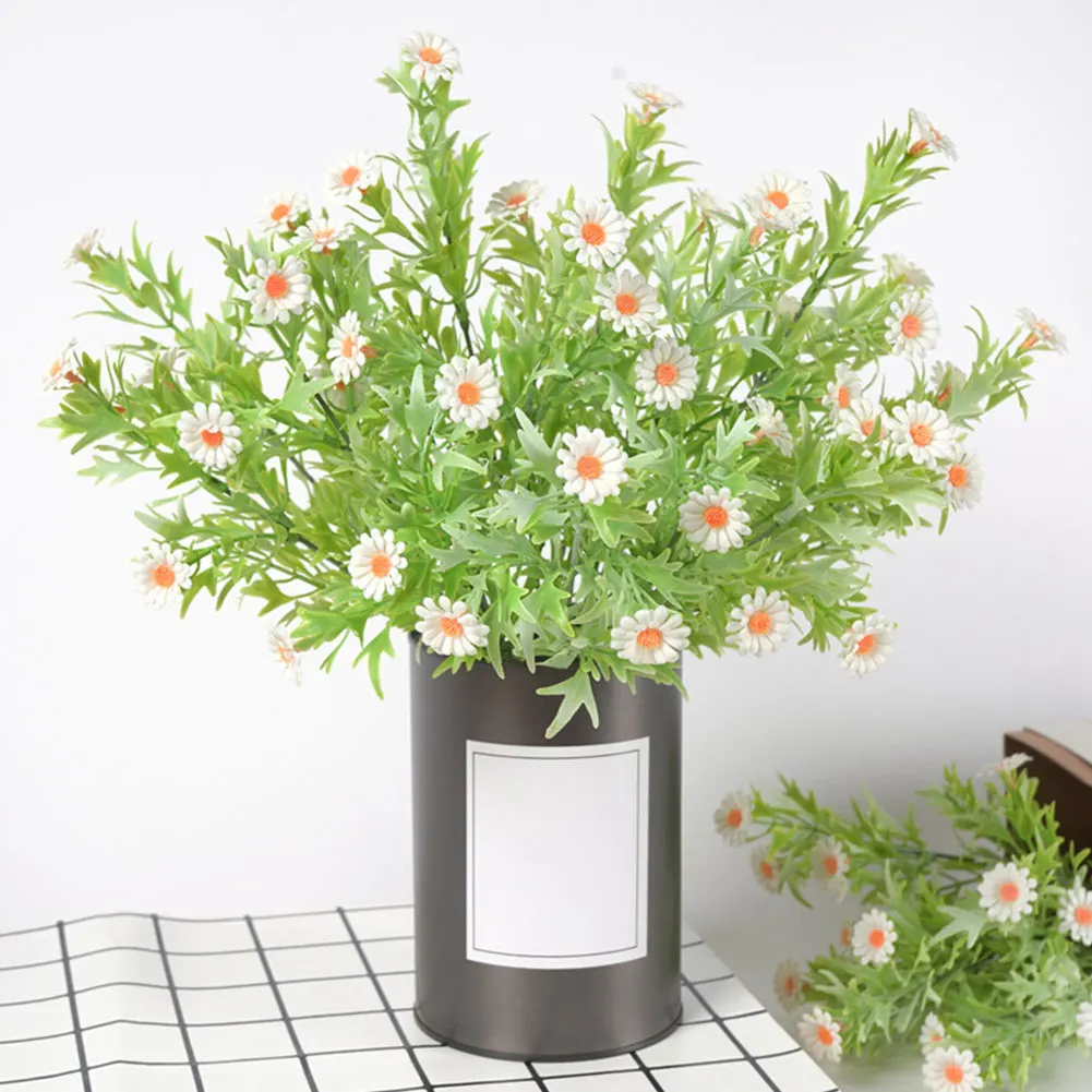 

Artificial Daisy Bouquet Simulation Plastic Flowers Fake Hanging Greenery Plants Wedding Bedroom Party Simulation Decoration