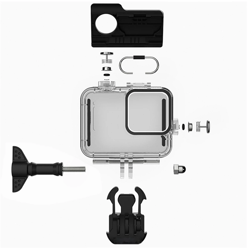 Черный водонепроницаемый чехол для GoPro Hero 8 защитный подводной съемки IP68