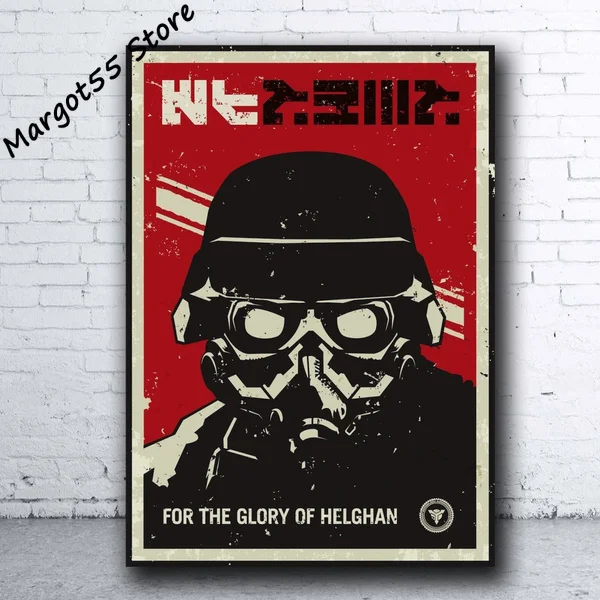 

Killzone 3 Helghast Glory Vintage Metal Tin Sign Retro Tin Plate Sign Wall Art for Living Room Decor Room Decor Man Cave Sign