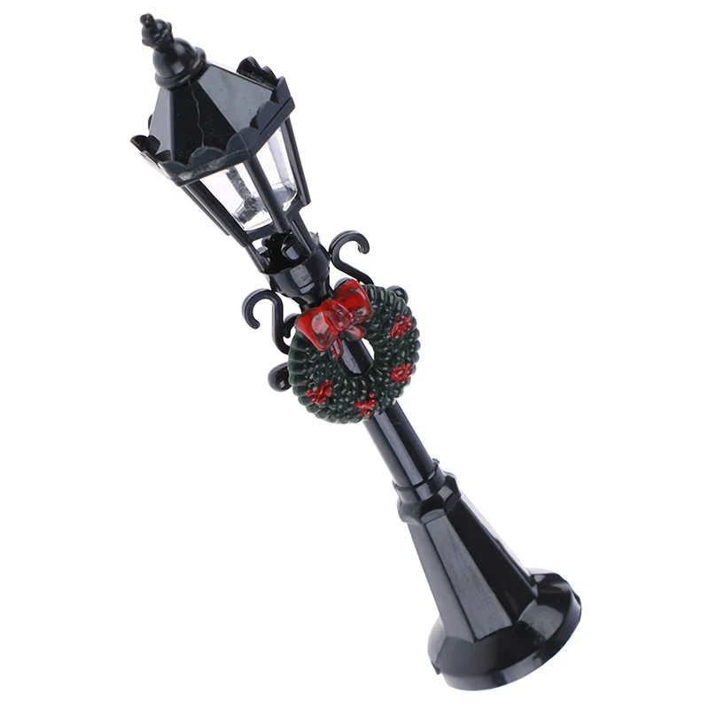 

1pc 1/12 Dollhouse Miniature Christmas Park Street Lamp Doll Streetlight Decor Toy