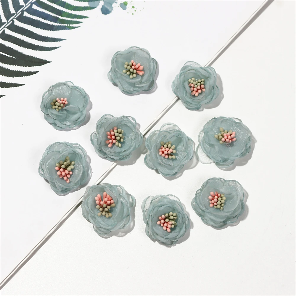 

Мини-аппликации из органзы с вишневыми цветами