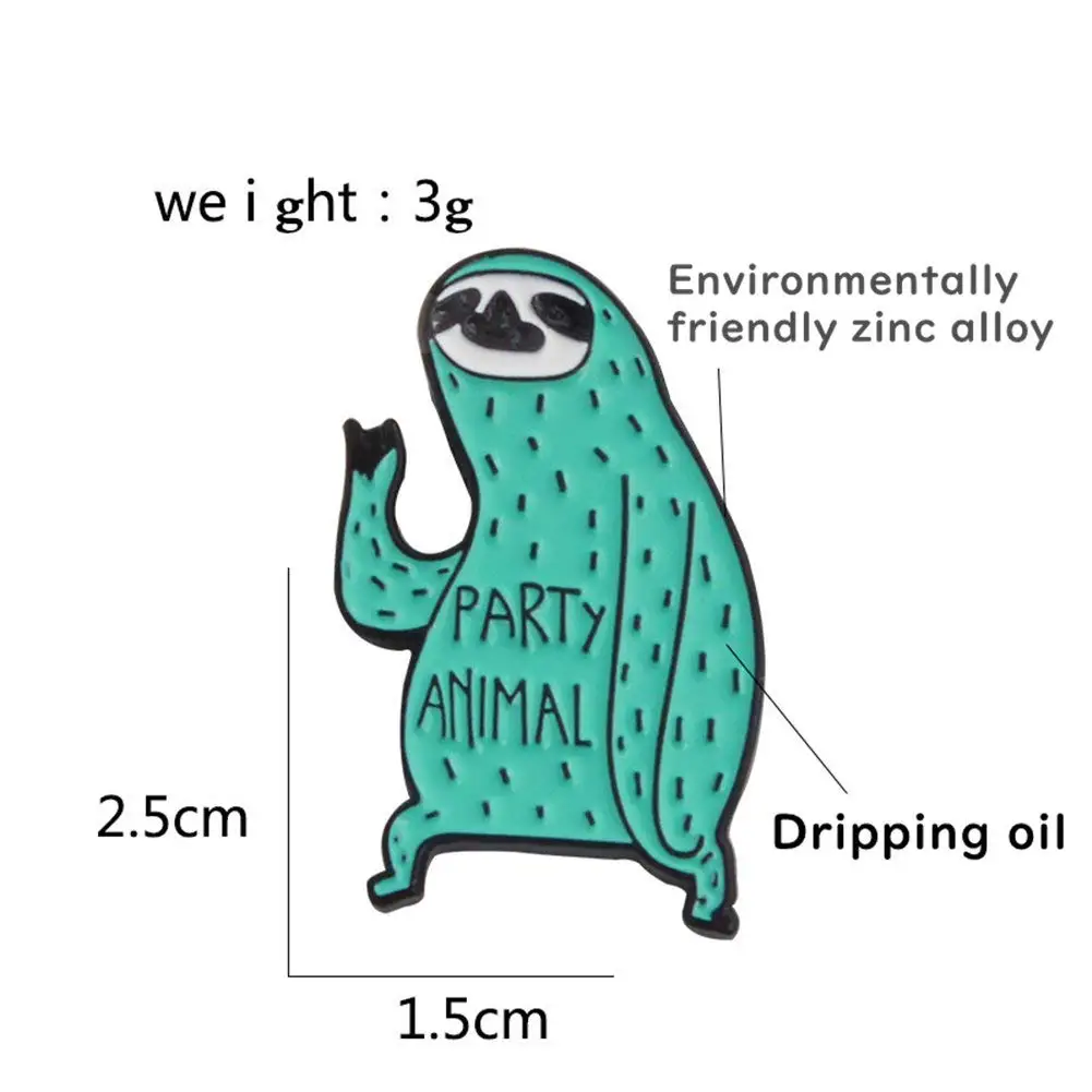 Милые эмалевые булавки для лацканов воротника Мультяшные животные аксессуары