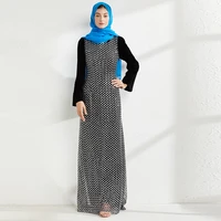 fashion abaya long skirt sequined plaid double layer arab muslim women long skirt mosque ramadan prayer dress islamic long skirt