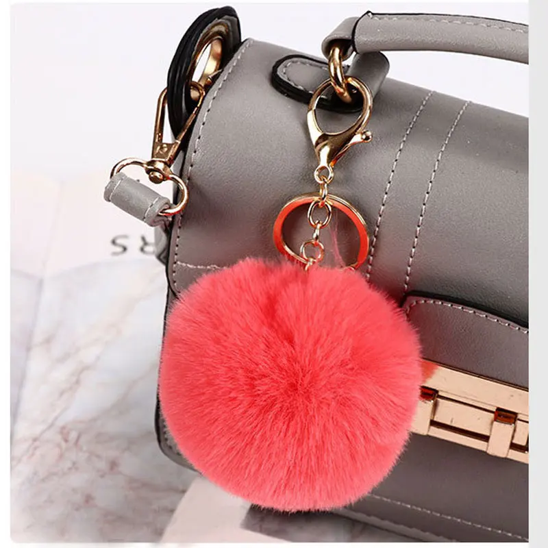 Пушистый меховой помпон брелок мягкая обувь на платформе из искусственного