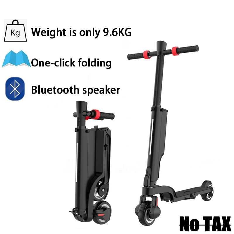 

X6 5.5 Inch Wheel Adult Folding Electric Scooter 250W 24V 6.4AH Longboard Skateboard Step Patinete Lightweight E-scooter