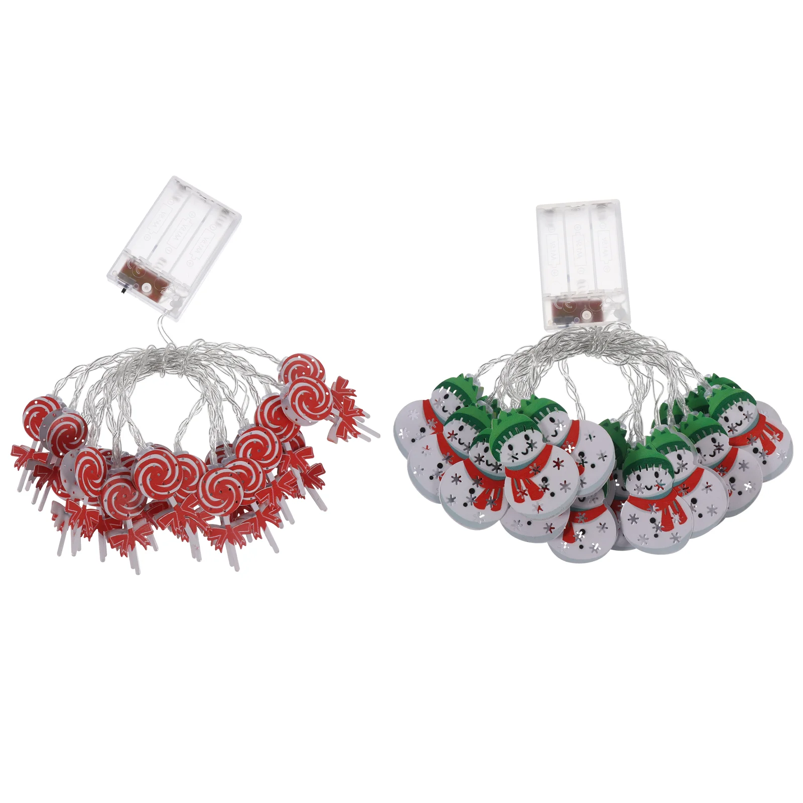 

2pcs Xmas Atmosphere Lamp Strings 20 LEDs Christmas Decorative Lamp (Battery)
