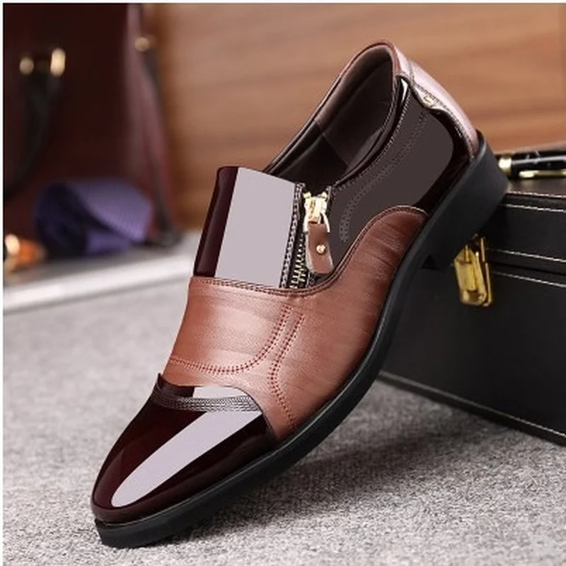 

Men Dress Shoes 2020 Black Shoes Men Patent Leather Wedding Shoes Pointed Business Casual Leather Shoesmen Dress Shoes Shose