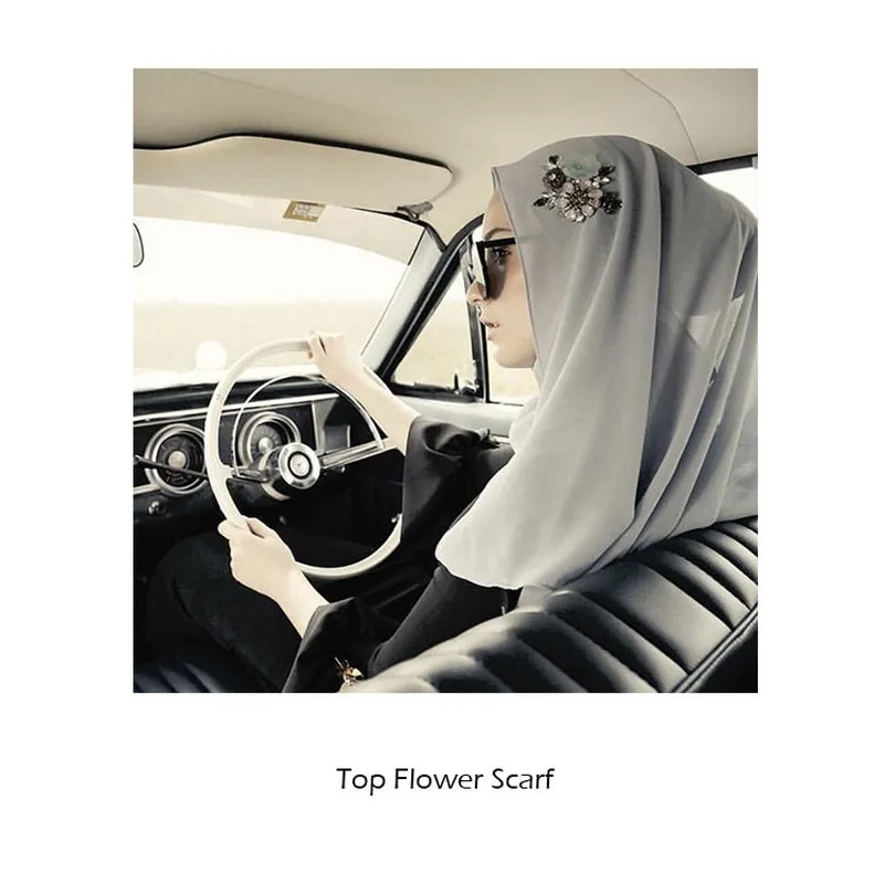 Дизайн Дубай Аравийский полуостров мусульманская Роза хиджаб шифоновый шарф для