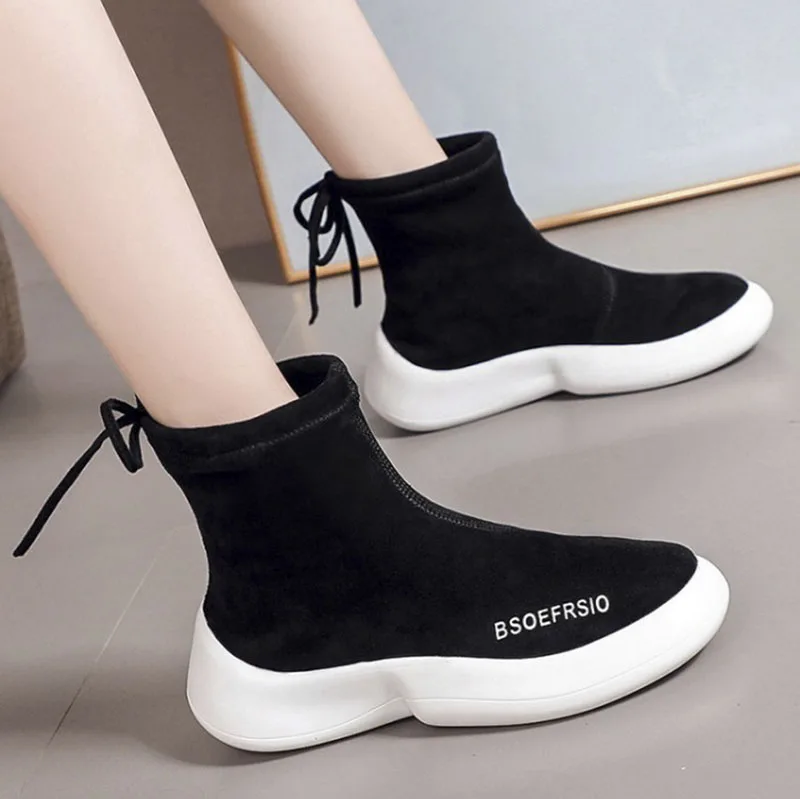 Женские короткие плюшевые кроссовки легкие износостойкие теплая