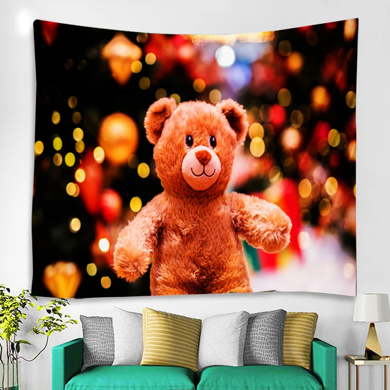 

Beautiful and Cute doll bear girl favorite home tapestry carpet decorations