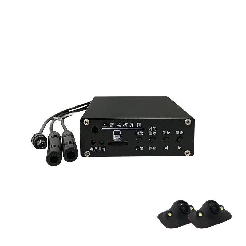 SZSUNTEX DC12V 24V super mini 2 канальный мобильный видеорегистратор грузовик Vision Видео