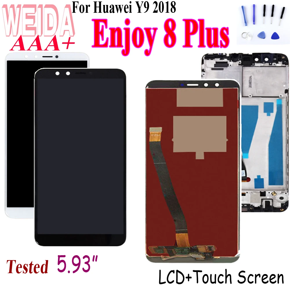 ЖК-дисплей WEIDA 5 93 дюйма для Huawei Y9 2018 + дигитайзер сенсорного экрана в сборе ENJOY 8 PLUS