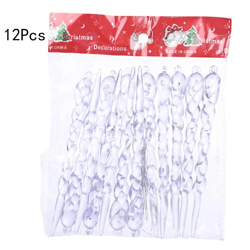 12 шт. моделирование льда с рождественской ёлкой орнаментом поддельные сосулька