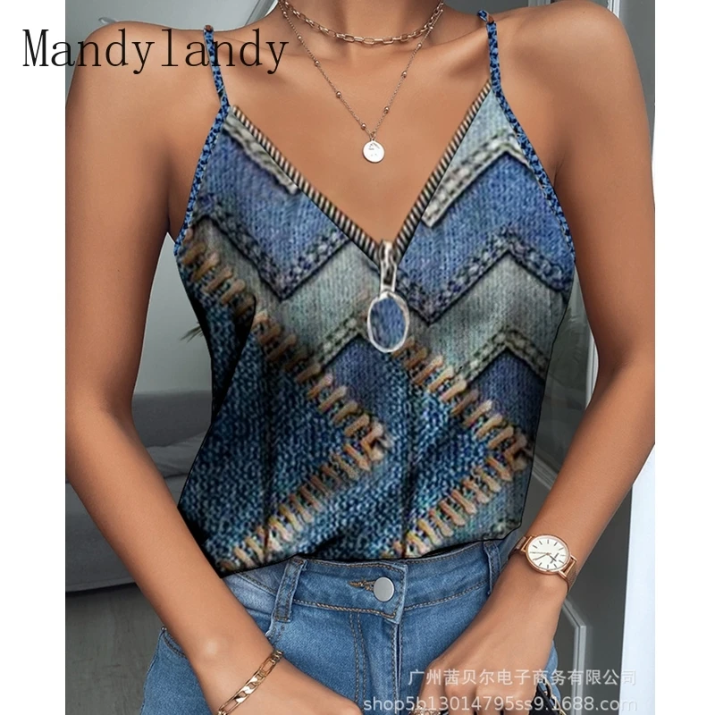 

Mandylandy Camis Summer Sexy V-neck Backless Spaghetti Strap Camis Top Women's Casual Sleeveless Slim Camis