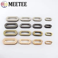 meetee 4pcs 18253238mm metal egg shaped eyelet buckles screw o ring hook diy bags strap chain belt clasp accessories bf328