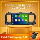 Автомагнитола PEERCE для Citroen Jumpy 3, стерео-система под управлением Android 10, с GPS Навигатором, с видеоплеером, типоразмер 2DIN, 2016 - 2021
